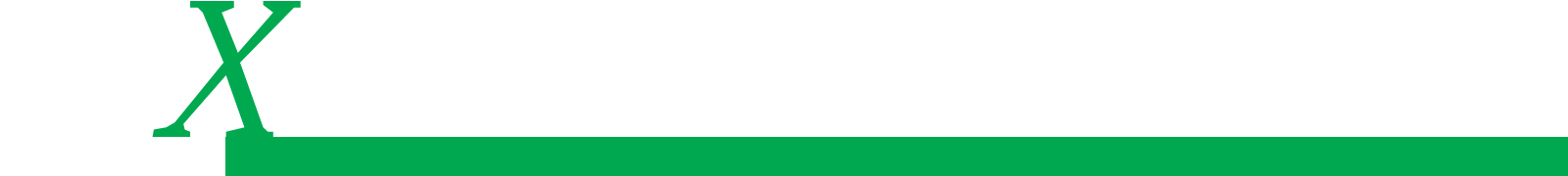 L'Expert Carrossier - Icône X du logo avec ligne verte